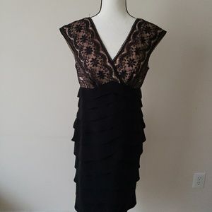 Adrianna Papell Lace Shutter Dress